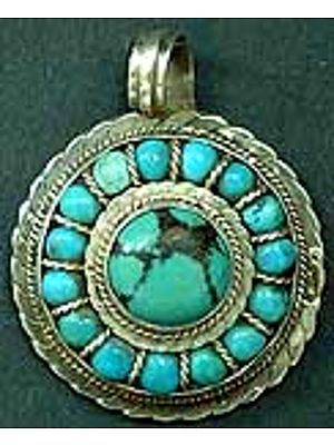 Turquoise Flower Pendant