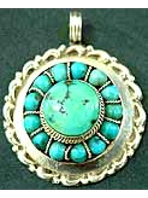 Turquoise Flower Pendant