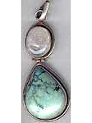 Turquoise Moonstone Pendant