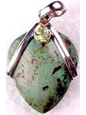 Turquoise Pendant with Peridot