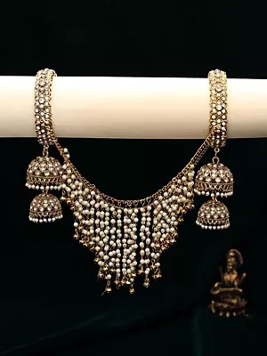 Bridal Kalire Bangles with Stones and Pearls (Single Hand)