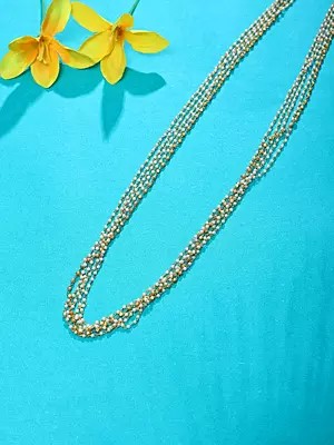 Elegant Layered Pearl Necklace with Gold-Tone Accents