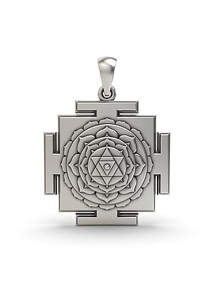 Baglamukhi Yantra Sterling Silver Pendant