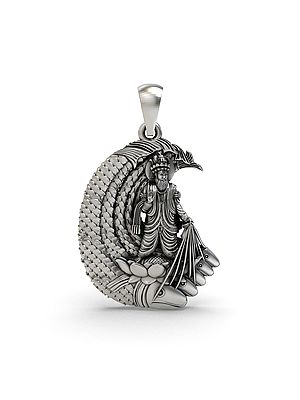 Lord Jhulelal Dev Sterling Silver Pendant