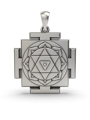 Dhumavati Yantra Sterling Silver Pendant