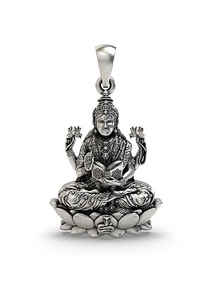 Goddess Tripura Bhairavi Sterling Silver Pendant