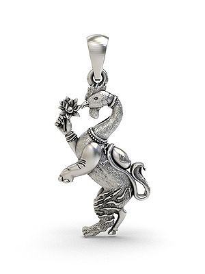 Sterling Silver Navagunjara Mythical Creature Pendant