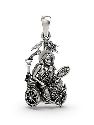 Sterling Silver Pendant: Maa Dhumavati Mahavidya