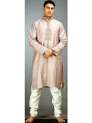 Gray Achkan with Embroidery