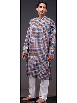 Multi-Color Kurta Set with Checks