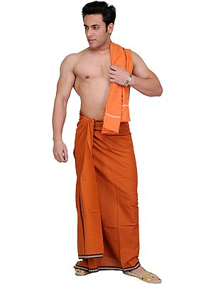 Orange-Rust Sadhu Dress set
