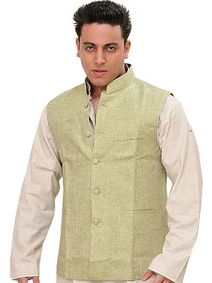 Plain Pure Linen Modi Jacket
