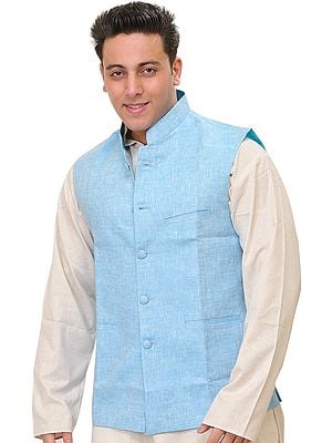 Plain Pure Linen Modi Jacket