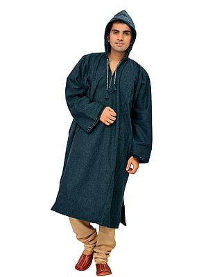 Phiran for Men from Kashmir with Hood