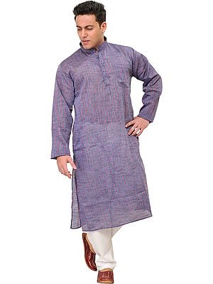 Kurta Pajama Set with Woven Stripes