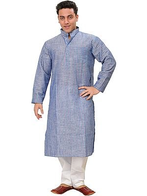 Kurta Pajama Set with Woven Stripes