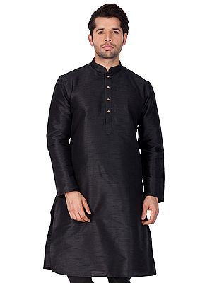 Ethnic Silk Blend Men's Calf Length Kurta