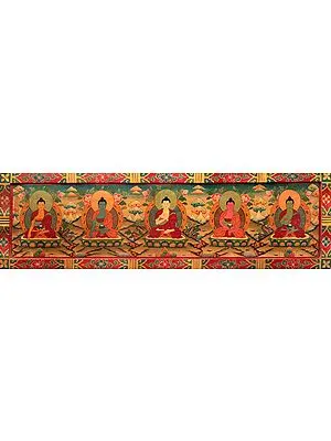 Five Dhyani Buddhas Against The Sunset