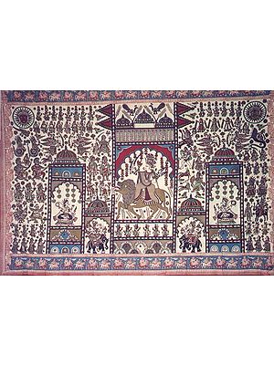A Rajasthani Phada depicting Mahadurga