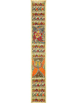 Auspicious Fish and Peacock Pair with Panels of Elephants and Peacocks