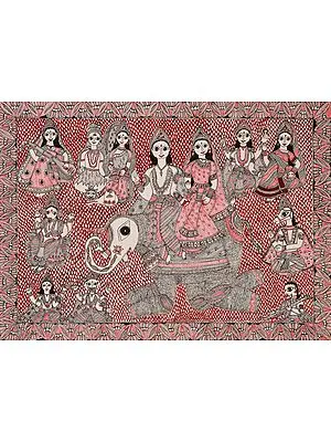 Indra and Indrani with Other Gods and Goddesses