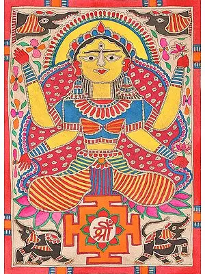 Kamala as Mahavidya with Yantra (Goddess Lakshmi)