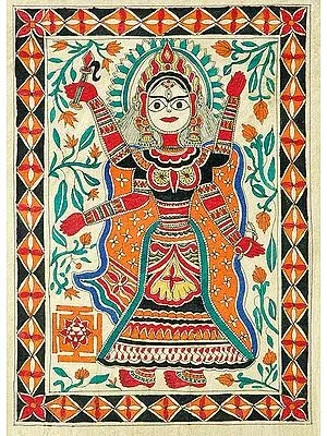 Mahavidya Bhuvaneshvari with Yantra