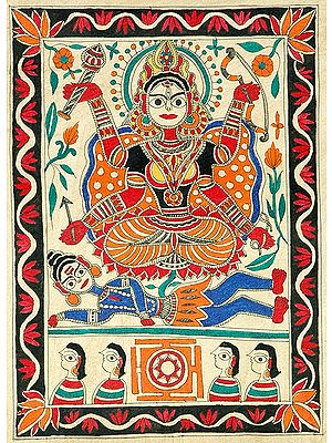 Goddess Shodashi with Yantra