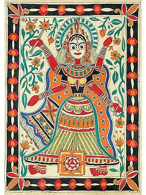 Goddess Bhairavi with Yantra