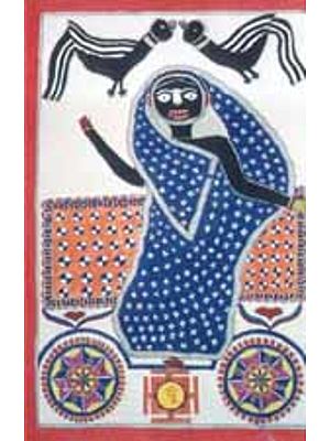 Dhumavati - The Widow Goddess, with her Yantra