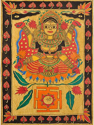 Mahavidya Kamala with Yantra
