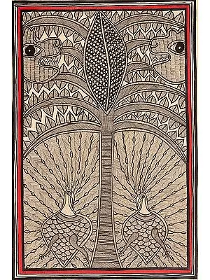 Tree of Life with Dragons and Peacocks