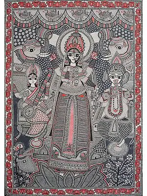 Gaja-Lakshmi with Saraswati and Ganesha