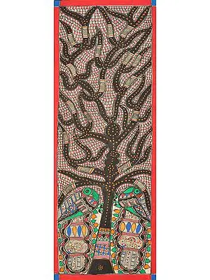 Peacocks Dancing Under The Tree