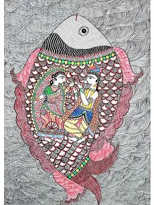 Radha-Krishna Within The Body Of a Fish