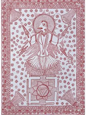 Goddess Kali with Yantra