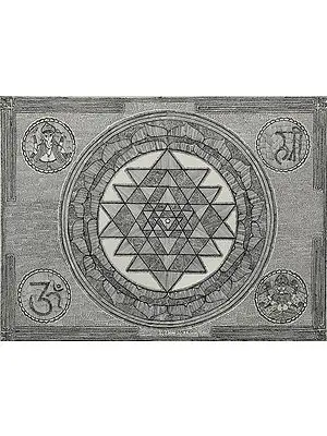 Auspicious Shri Yantra With Ganesha Lakshmi
