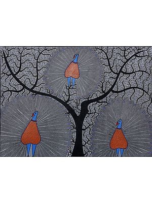 Dancing Peacocks on Tree of Life