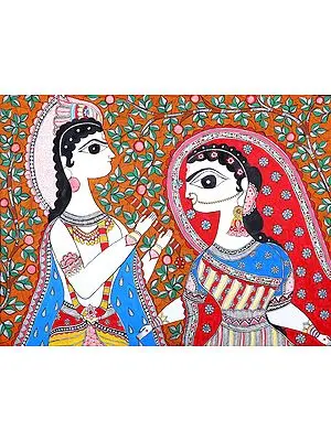 Krishna And Radha In Their Fondness