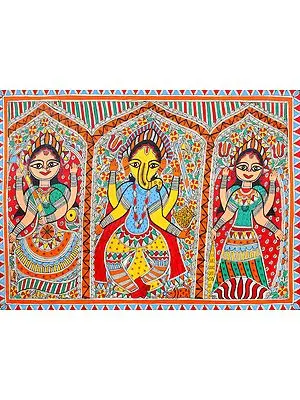 The Iconic Triad of Lakshmi, Ganesha and Saraswati