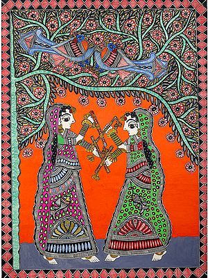 Damsels Playing Dandiya  (The Folk Dance of Gujarat)