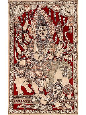 Goddess Durga Killing Demon Mahishasur