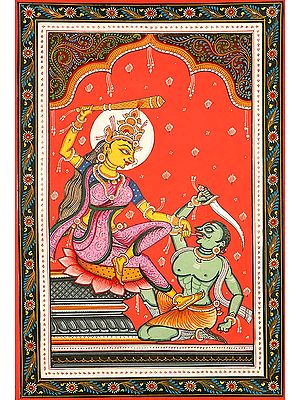 Goddess Mahavidya Bagalamukhi Pulls The 'Evil Tongue' (Ten Mahavidyas)
