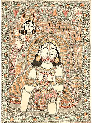 Hanuman Tears and Open His Chest to Reveal the Image of Rama in His Heart