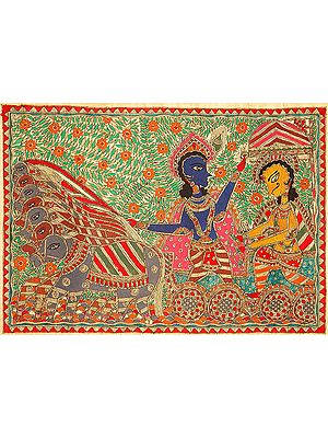 Krishna's Gita Updesha to Arjuna on the Battle Field of Kurushetra