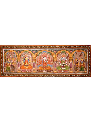 Lakshmi, Ganesha, and Saraswati