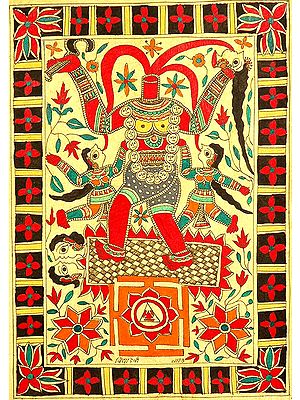 Mahavidya Chinnamasta with Yantra