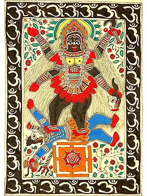 Mahavidya Goddess Kali with Yantra