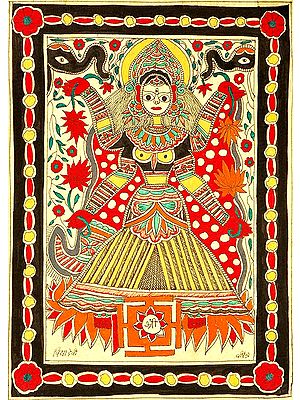 Mahavidya Kamala with Yantra