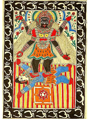 Mahavidya Tara with Yantra Framed in Om (AUM)